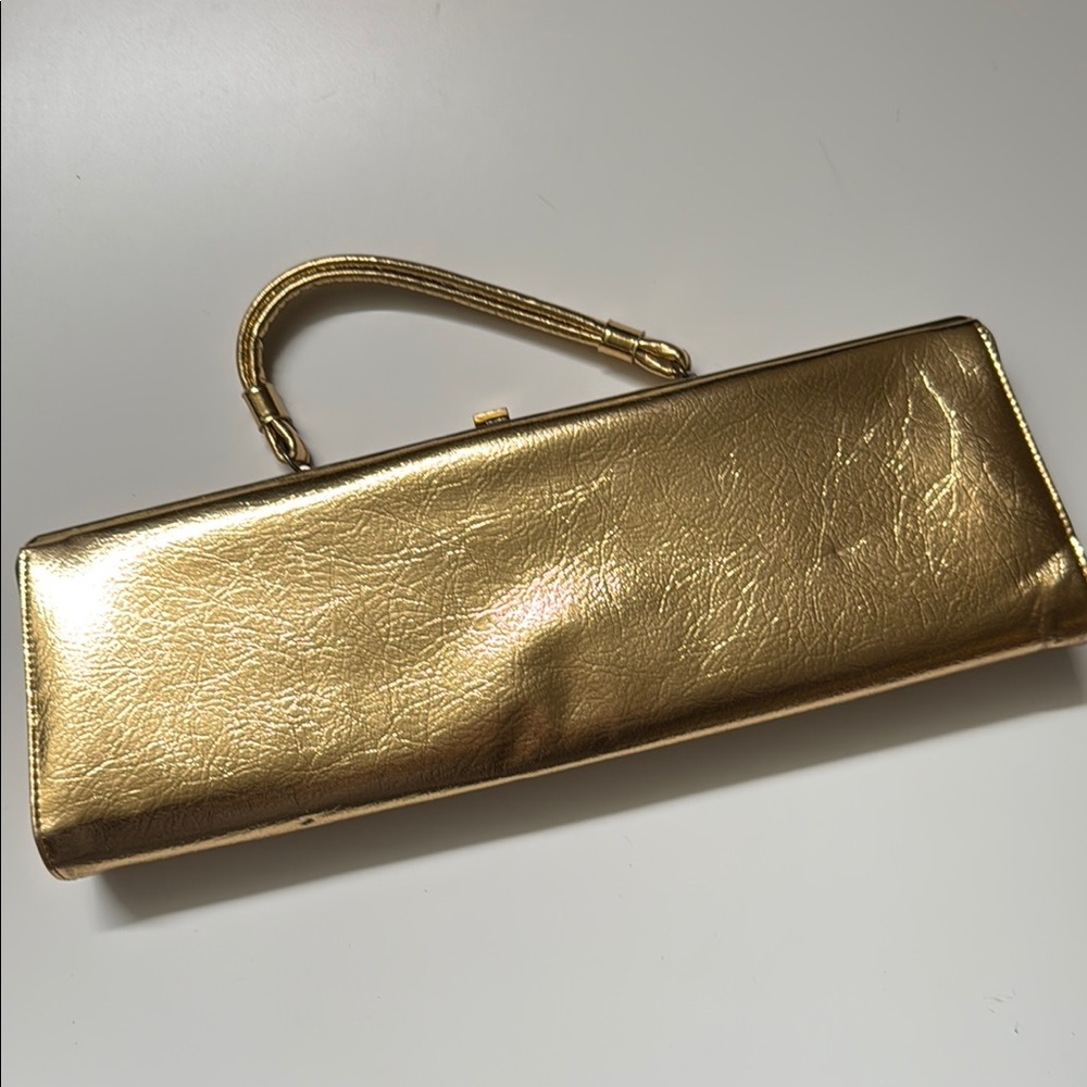 VTG Theodore Gold Clutch Bag